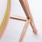 Барный стул золотистый из натурального бука с изображением птиц и цветов Blooming Birds варинант исполнения - 3 | Loft Concept в Сочи