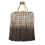 Люстра плетеная с кисточками на золотистом каркасе Boho Tassel Chandelier варинант исполнения - 2 | Loft Concept в Сочи