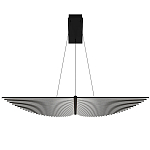 Люстра в виде распахнутых крыльев из тонких металлических планок Flight of Freedom варинант исполнения - 9 | Loft Concept в Сочи