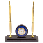 Часы настольные с двумя ручками из натурального камня Stone Clock варинант исполнения - 4 | Loft Concept в Сочи