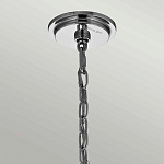 Люстра круглая цвета хром с вертикальными стеклянными трубками и круглыми подвесками Kichler варинант исполнения - 3 | Loft Concept в Сочи