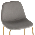 Барный стул на золотистых ножках VENDRAMIN Grey варинант исполнения - 6 | Loft Concept в Сочи