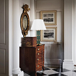 Настольная лампа на основании из зеленого мрамора с белым абажуром Noelia Green варинант исполнения - 5 | Loft Concept в Сочи