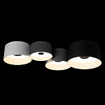 Потолочный светильник с 4-мя цилиндрическими абажурами белого серого и черного цвета Urban Dome варинант исполнения - 2 | Loft Concept в Сочи