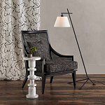 Торшер с черным наклонным корпусом и конусовидным абажуром Black Tripod варинант исполнения - 5 | Loft Concept в Сочи