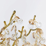 Бра золотого цвета с ветвями и прозрачными хрустальнымих подвесками Droplet Chandelier варинант исполнения - 3 | Loft Concept в Сочи