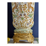 Ваза из фарфора на бронзовом основании Turquoise Blooming Garden варинант исполнения - 6 | Loft Concept в Сочи