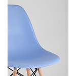 Пластиковый стул на ножках из массива бука Eames Blue варинант исполнения - 2 | Loft Concept в Сочи