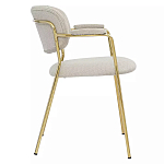 Стул Singer Chair с подлокотниками серый на золотистых ножках варинант исполнения - 2 | Loft Concept в Сочи