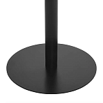 Круглый обеденный стол с белой мраморной столешницей White Tabletop on Black Base варинант исполнения - 5 | Loft Concept в Сочи