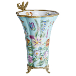 Ваза со стрекозой из фарфора с бронзовыми элементами Paradise Dragonfly варинант исполнения - 2 | Loft Concept в Сочи