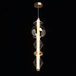 Подвесной светильник с вертикальной композицией из прозрачных и янтарных стеклянных шаров и ромбов Gabriel Scott Luna варинант исполнения - 13 | Loft Concept в Сочи