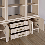 Модульный стеллаж Primo из трех составных элементов Светлый дуб варинант исполнения - 5 | Loft Concept в Сочи