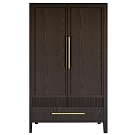 Шкаф платяной Primo с выдвижными ящиками шпон Темный орех варинант исполнения - 1 | Loft Concept в Сочи