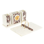 Настольный письменный набор из мрамора и креноида с гербом России Marble Accessory варинант исполнения - 2 | Loft Concept в Сочи