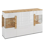 Комод с белым глянцевым фасадом с 2-мя дверцами и ящиками Grace of Furniture  варинант исполнения - 1 | Loft Concept в Сочи