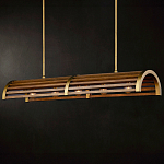 Люстра линейная полукруглой формы Wooden Horseshoe варинант исполнения - 7 | Loft Concept в Сочи