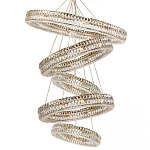 Вертикальная Многоярусная композиция из круглых Хрустальных светильников Elizabeth Золото варинант исполнения - 1 | Loft Concept в Сочи