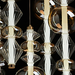 Люстра с плафонами из прозрачного и янтарного стекла в виде шаров и ромбов Gabriel Scott Luna варинант исполнения - 5 | Loft Concept в Сочи