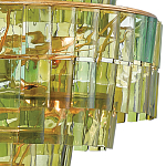 Люстра круглая каскадная Glow of Green Shades зеленое стекло варинант исполнения - 1 | Loft Concept в Сочи
