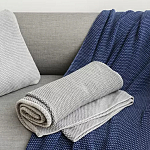 Плед из хлопка серого цвета Waffle Comfort варинант исполнения - 5 | Loft Concept в Сочи