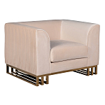 Кресло велюровое бежевое Cubic Silhouette варинант исполнения - 1 | Loft Concept в Сочи