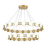 Люстра двухъярусная с круглыми светодиодными источниками света Maxine Light варинант исполнения - 6 | Loft Concept в Сочи