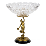 Чаша стеклянная прозрачная на бронзовой подставке с фигуркой девушки Eden Garden варинант исполнения - 1 | Loft Concept в Сочи