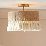 Люстра круглая плетеная с кисточками Solar Glow варинант исполнения - 5 | Loft Concept в Сочи