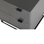 Тумба прикроватная цвета графит с ящиками Strict Lines варинант исполнения - 7 | Loft Concept в Сочи