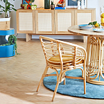 Кресло из ротанга с сиденьем из велюра Vini Rattan Armchair варинант исполнения - 6 | Loft Concept в Сочи