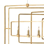 Люстра золотая из пересекающихся прямоугольных элементов Thin Intersecting Rectangles варинант исполнения - 1 | Loft Concept в Сочи