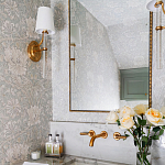 Зеркало прямоугольное в фактурной золотой раме Reflective Fabric варинант исполнения - 3 | Loft Concept в Сочи