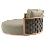 Дизайнерский уличный диван из массива дерева с плетеной спинкой PALINFRASCA Sofa варинант исполнения - 12 | Loft Concept в Сочи