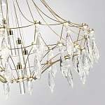 Люстра подвесная из металла с хрустальными прозрачными подвесками Quasar 81 варинант исполнения - 7 | Loft Concept в Сочи