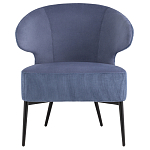 Современное мягкое кресло на металлических ножках Rakush Blue варинант исполнения - 2 | Loft Concept в Сочи