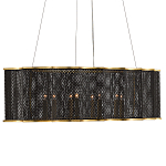 Люстра овальная в сочетании черного и золотого цвета Mesh Lighting варинант исполнения - 4 | Loft Concept в Сочи