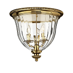 Потолочный светильник цвета латунь с прозрачным плафоном в форме чаши Hinkley варинант исполнения - 8 | Loft Concept в Сочи