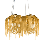 Люстра подвесная круглая с изогнутыми металлическими дугами и ниспадающими цепочками 65 см Atlantis Chain варинант исполнения - 1 | Loft Concept в Сочи