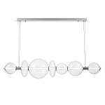 Подвесной светильник линейный с прозрачными стеклянными шарами разного диаметра Eurofase варинант исполнения - 3 | Loft Concept в Сочи