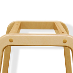 Барный стул со спинкой и мягкой обивкой с ромбами на 4-х деревянных ножках Голубой Велюр Ava Charm варинант исполнения - 5 | Loft Concept в Сочи