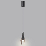 Подвесной светильник с черной металлической основой и рельефным плафоном Glass Pod варинант исполнения - 5 | Loft Concept в Сочи