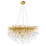 Люстра подвесная с прозрачными стеклянными подвесками в форме капель Диаметр 80 см Droplet Chandelier варинант исполнения - 12 | Loft Concept в Сочи