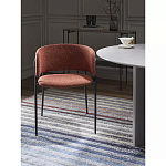 Стул полукруглый мягкий с буклированной обивкой Chair with Boucle Upholstery варинант исполнения - 3 | Loft Concept в Сочи