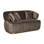 Диван двухместный коричневый Clarisse варинант исполнения - 1 | Loft Concept в Сочи