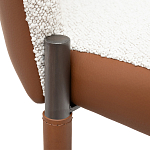 Стул мягкий с обивкой из рогожки и экокожи Contrasting Performance варинант исполнения - 2 | Loft Concept в Сочи