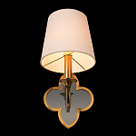 Бра с белым текстильным абажуром и фигурным основанием с зеркальной вставкой Vitorino варинант исполнения - 4 | Loft Concept в Сочи