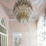 Обои ручная роспись в стиле Арт-деко Symphony Colourway SC-105 on Himalayan Rose silk dupion варинант исполнения - 2 | Loft Concept в Сочи