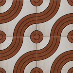 Дизайнерская плитка с узором Дорожки 2 варинант исполнения - 1 | Loft Concept в Сочи