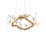 Люстра подвесная с прозрачными стеклянными птичками на ветвях Диаметр 80 см Serip Voa варинант исполнения - 7 | Loft Concept в Сочи